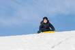 Sledding at winter time