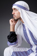 Arab businessman isolated on the white