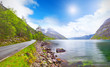 Foto: beautiful Norway fjord Eidfjord beautiful Norway fjord Eidfjord