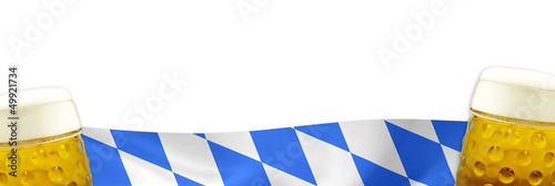 Photo: Banner Oktoberfest mit Bierkrügen Banner Oktoberfest mit Bierkrügen