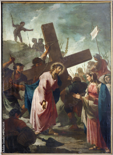 Photo: Bergamo - Jesus ascent on the Calvary church San Alessandro Bergamo - Jesus ascent on the Calvary church San Alessandro
