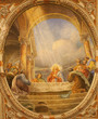 Verona  - Fresco of Last supper in the church Santa Eufemia