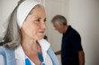 Mature couple entering room
