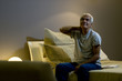 Mature man in bed