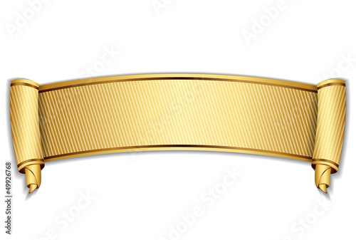Vector: Vector illustration of gold scroll Vector illustration of gold scroll