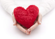 Photo: Red heart in woman hands Red heart in woman hands