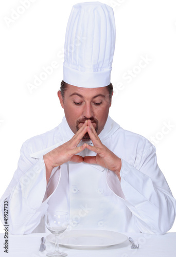 Photo: Chef deep in thought Chef deep in thought