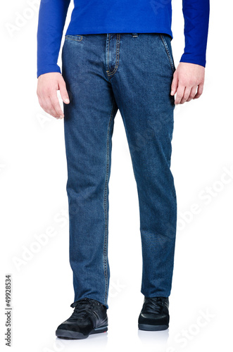 Photo: Fashion concept with trousers on white Fashion concept with trousers on white