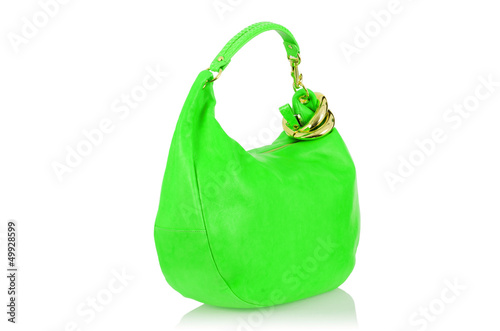Photo: Elegant woman bag isolated on white Elegant woman bag isolated on white