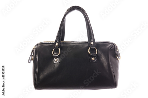 Photo: Nice elegant woman bag isolated on the white Nice elegant woman bag isolated on the white