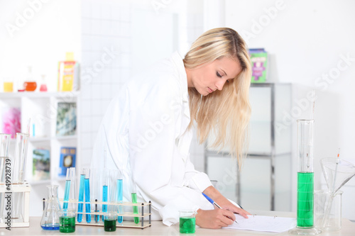 Photo: young girl in a lab young girl in a lab