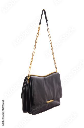 Photo: Nice elegant woman bag isolated on the white Nice elegant woman bag isolated on the white