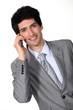 Businessman man on cellphone
