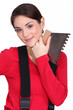 Woman with a spatula