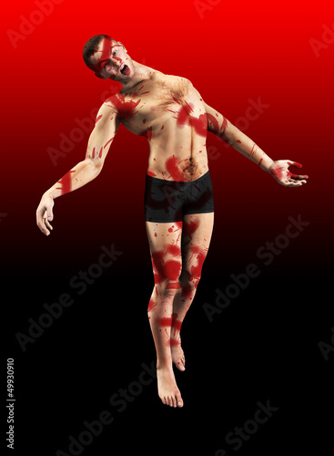 Illustration: Floating Possessed Man Floating Possessed Man
