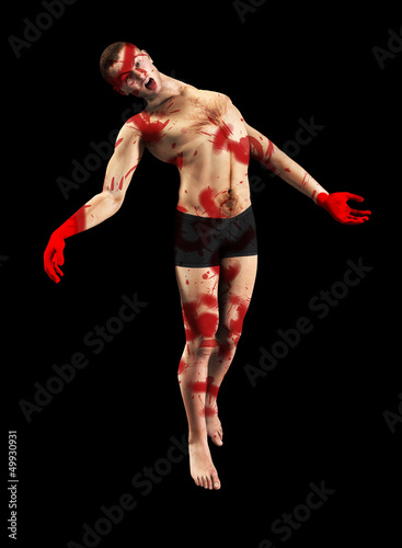 Illustration: Floating Possessed Man Floating Possessed Man