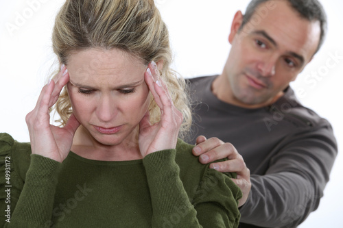 Photo: Woman with a headache Woman with a headache