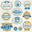 Retro aged business labels and badges