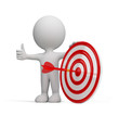 Illustration: 3d person - success target 3d person - success target