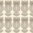 Owl seamless pattern