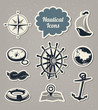 Nautical icons set
