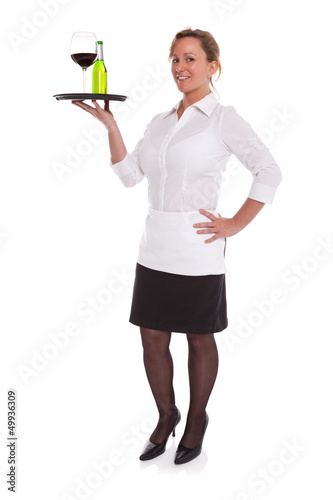 Photo: Waitress serving drinks Waitress serving drinks