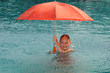 Foto: beschirmt im Pool beschirmt im Pool