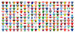 FLAGS OF THE WORLD JERSEYS (football soccer cup sport icons set)