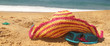 Seacoast and straw pink hat