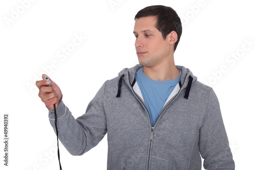 Photo: Personal trainer stood with stopwatch Personal trainer stood with stopwatch