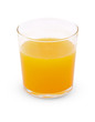 side view of orange juice