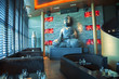 Buddha in restaurant