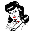 Illustration: Maybe, Maybe Not - Lady Trying To Make A Decision popart collect Maybe, Maybe Not - Lady Trying To Make A Decision popart collect