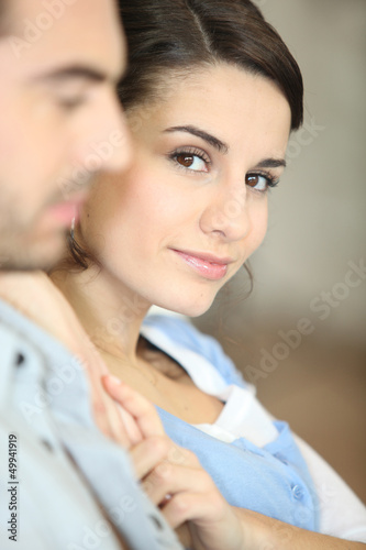 Photo: Couple sat side by side Couple sat side by side