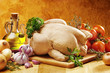 raw chicken in the kitchen