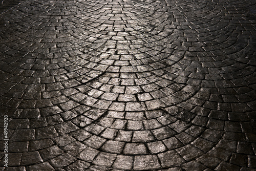 Photo: light is reflected back cobblestone light is reflected back cobblestone
