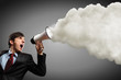businessman with megaphone