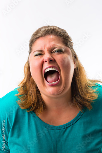 Photo: Woman screaming loud Woman screaming loud