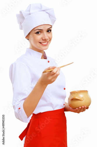Photo: Young cook preparing food Young cook preparing food