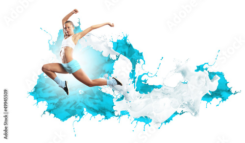Photo: Image of sport woman jumping Image of sport woman jumping