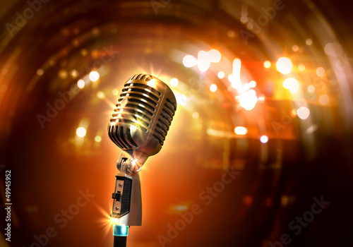 Photo: audio microphone retro style audio microphone retro style