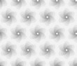 Abstract vector seamless pattern with diminishing and rotating f