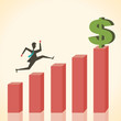 graph show growth of business concept