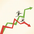 market move up and down stock vector