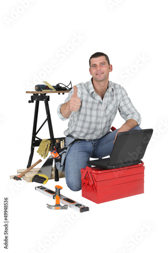 Photo: Carpenter giving his approval Carpenter giving his approval