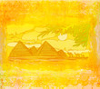 old paper with pyramids giza