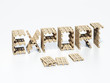 Export Schriftzug aus Europaletten
