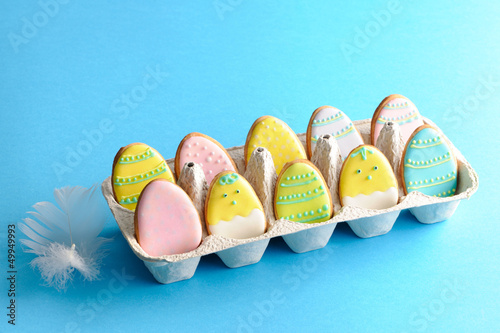 Photo: Easter homemade gingerbread cookie Easter homemade gingerbread cookie