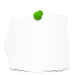 Papierfetzen mit Pin