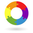 Puzzle rund - 6 Teile